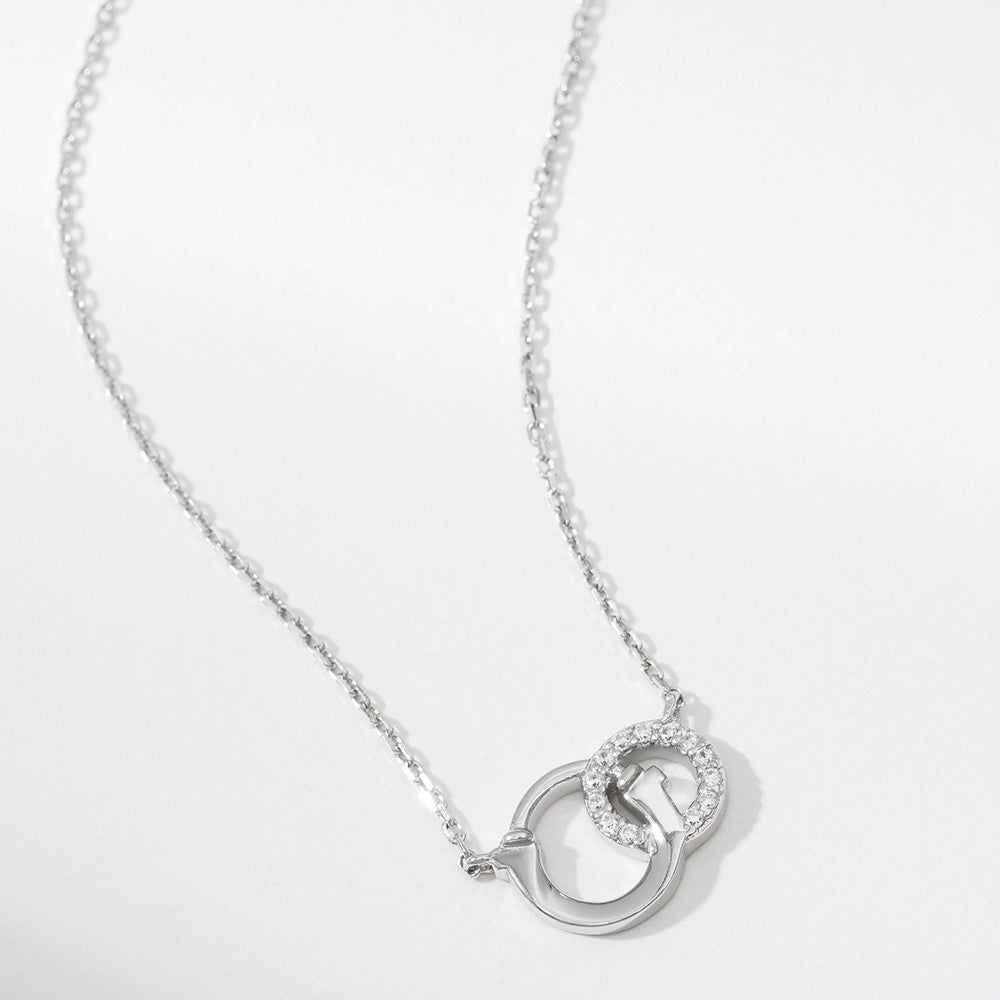 OST - Lucky Lock Horseshoe Double Silver Necklace