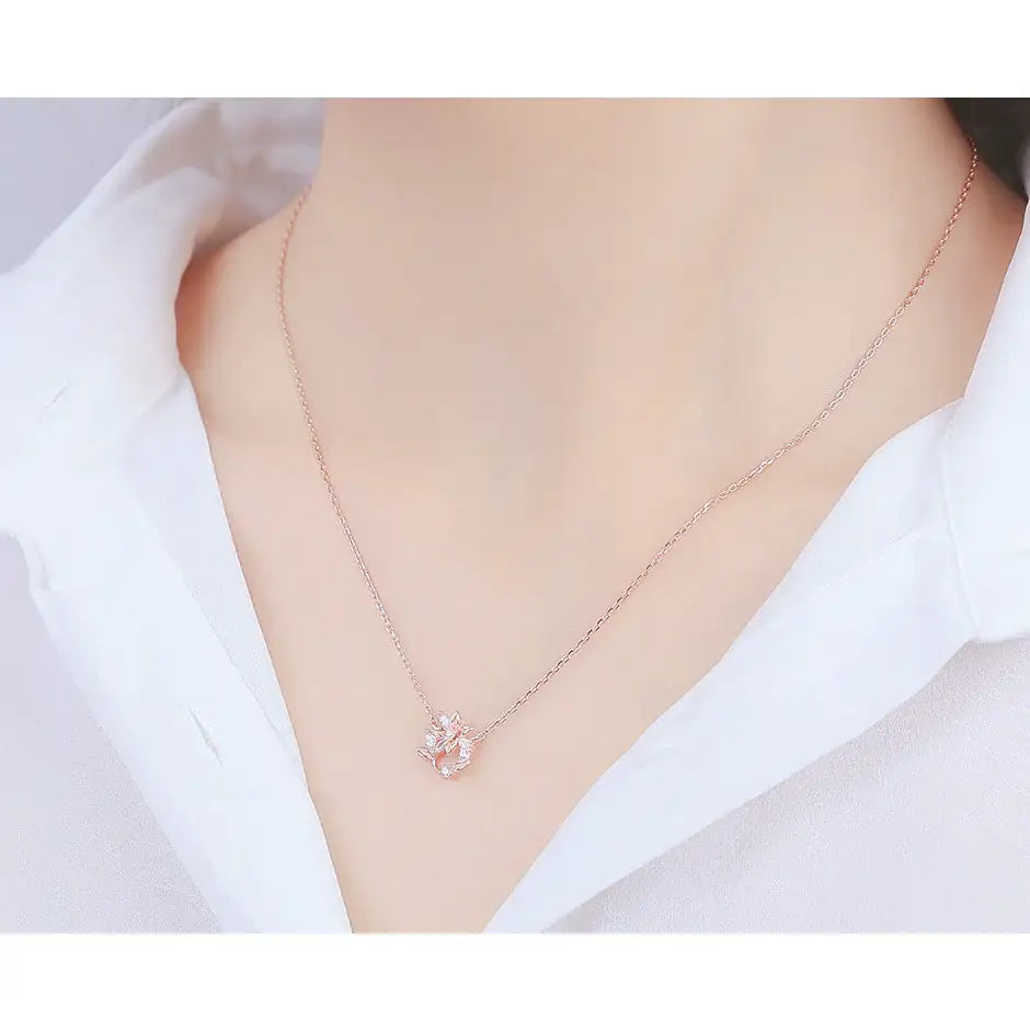CLUE - Edelweiss of Hallasan Mountain Silver Necklace - CLUE - Jewelry - Harumio