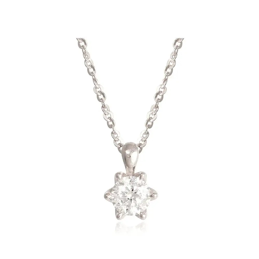 OST - Prong Setting Simulated Diamond Necklace - OST - Jewelry - Harumio