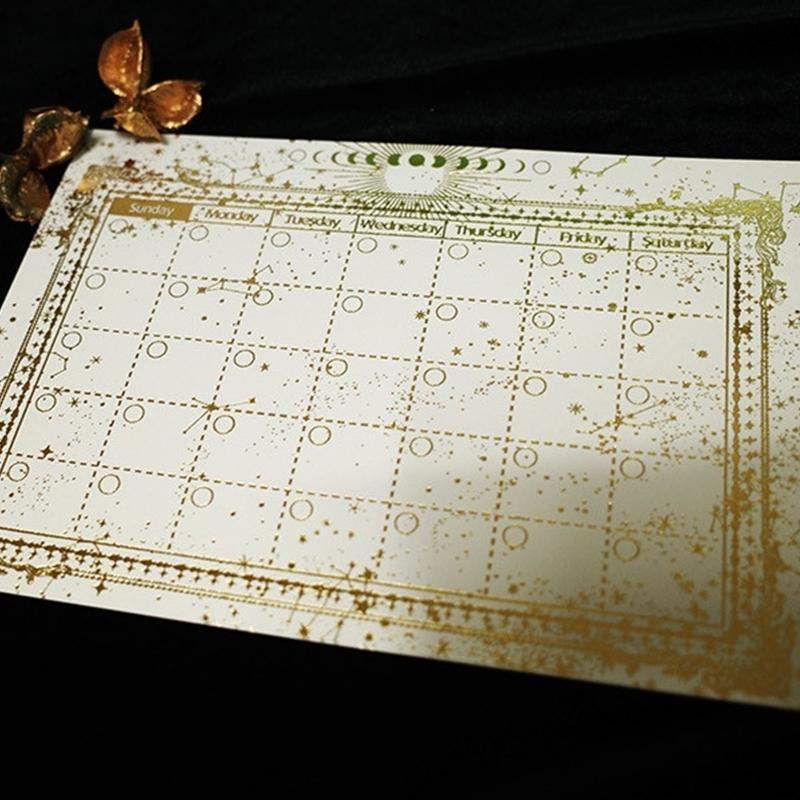 Libet - Gold Leaf Month Calendar - Libet - Stationary - Harumio