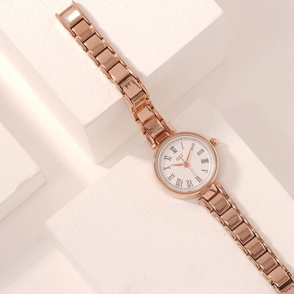 OST - Modern Roman Index Rose Gold Metal Watch