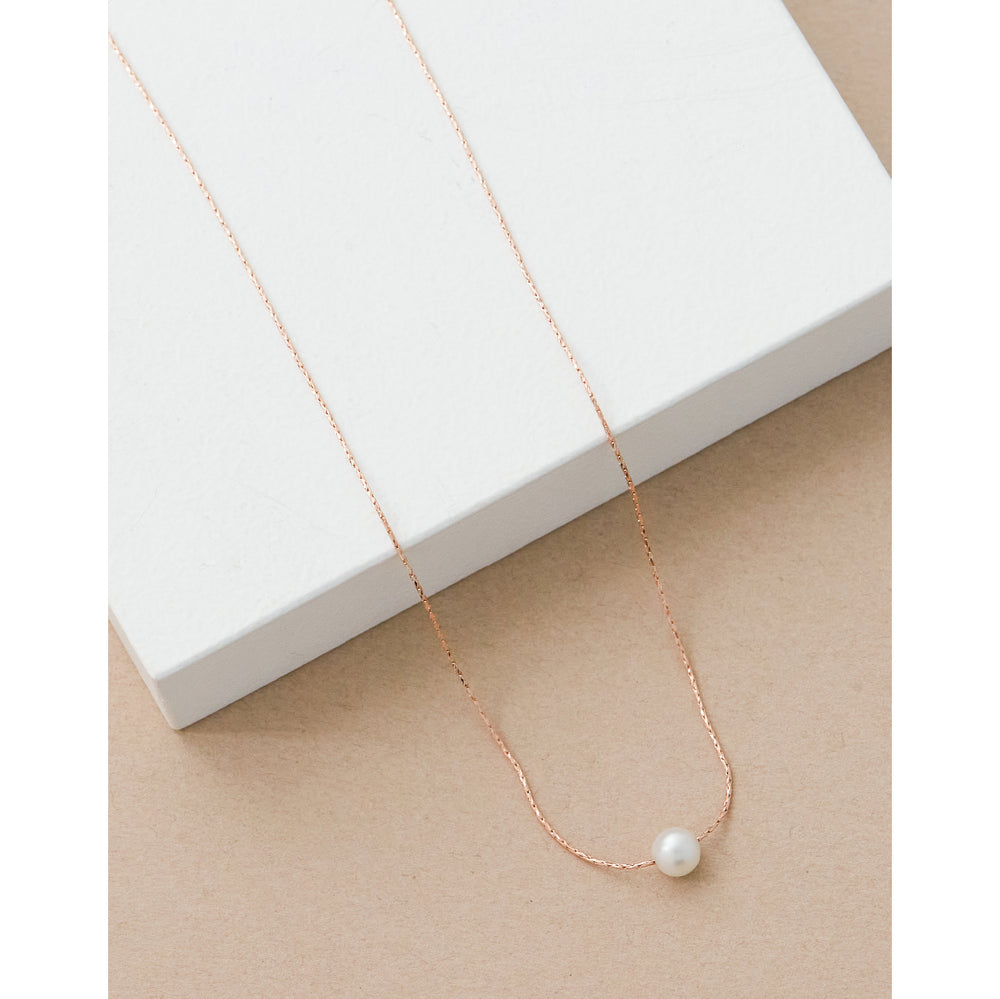 CLUE - Basic Natural Freshwater Pearl Silver Necklace