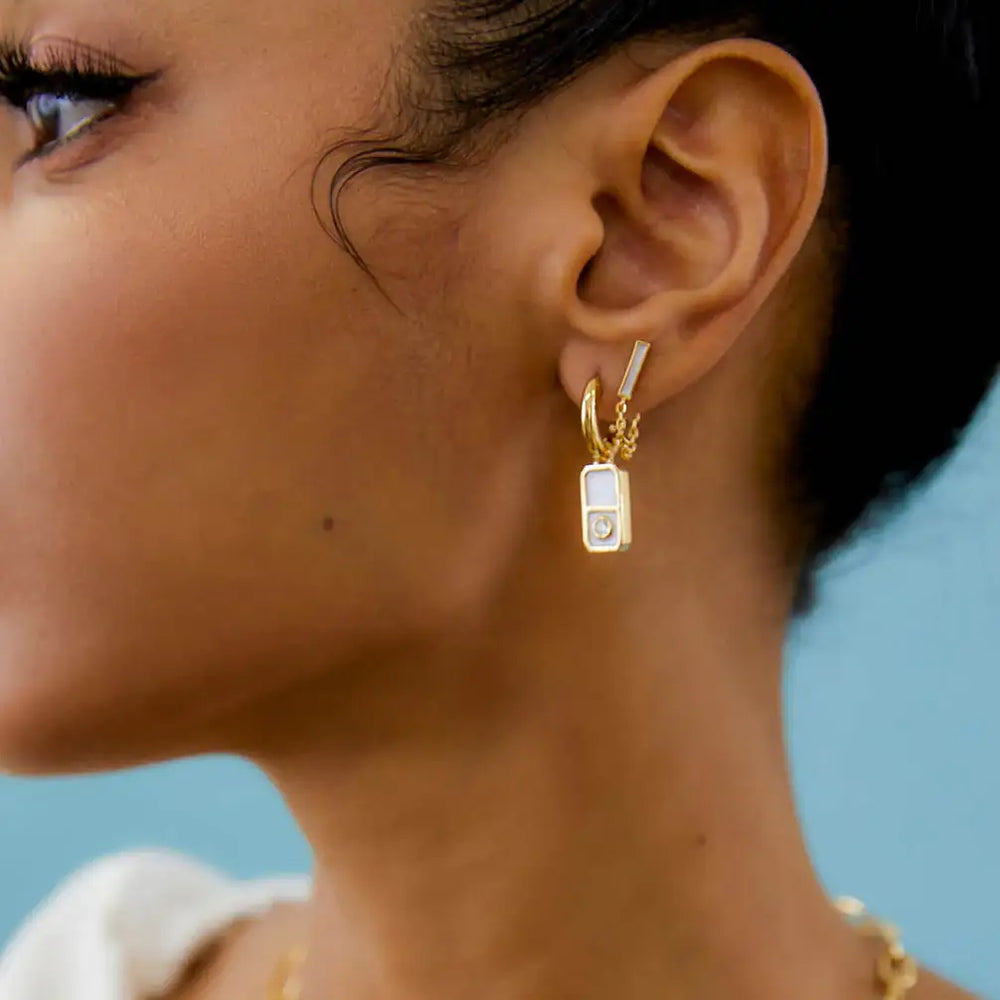 OST - POPTS Collection Chunky Basic Stick Chain Earrings - OST - Jewelry - Harumio