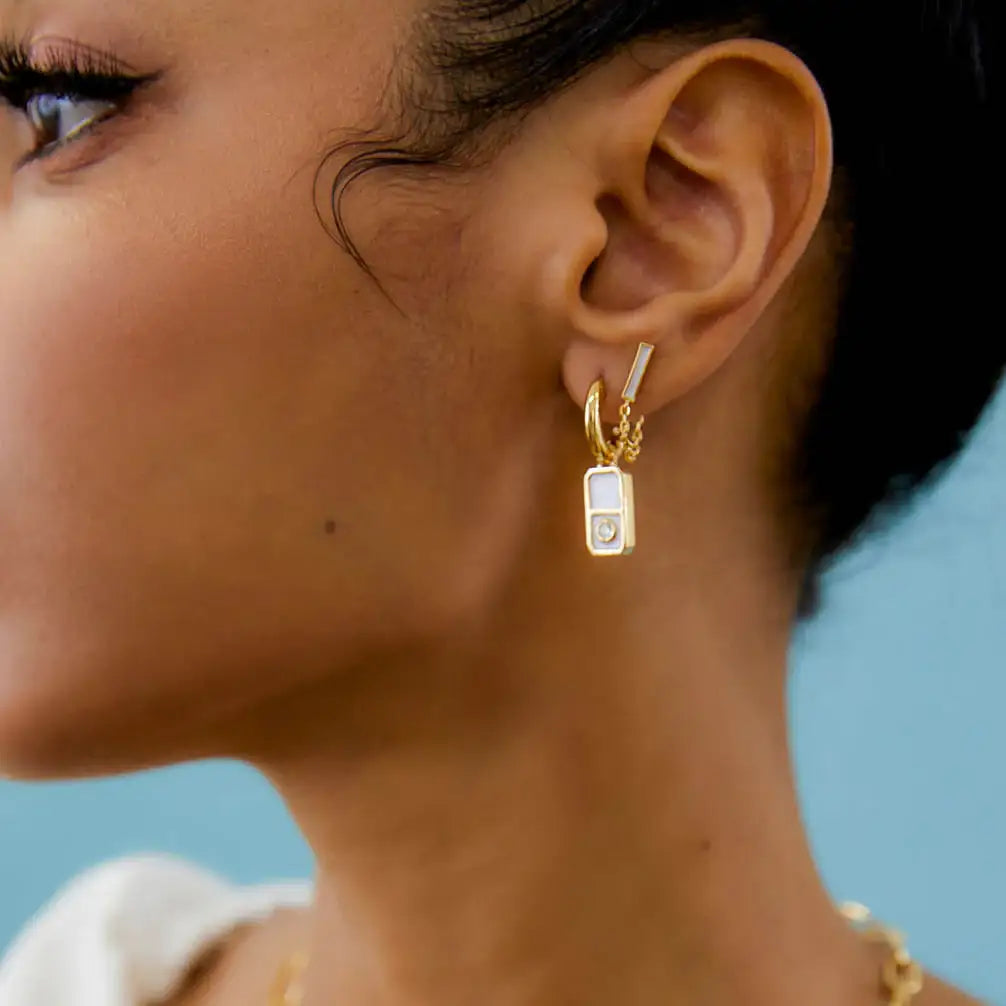 OST - POPTS Collection Chunky Basic Stick Chain Earrings - OST - Jewelry - Harumio