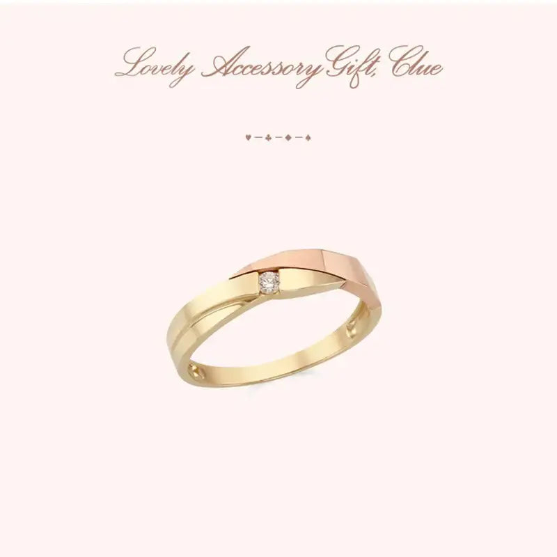 CLUE - Two Tone Layered 10K Gold Men's Ring - Clue - Jewelry - Harumio