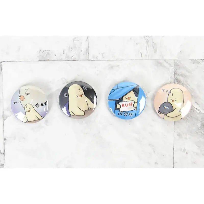 Graduate School Escape Journal - Round Pin Button Set - Webtoon Shop - Badge - Harumio
