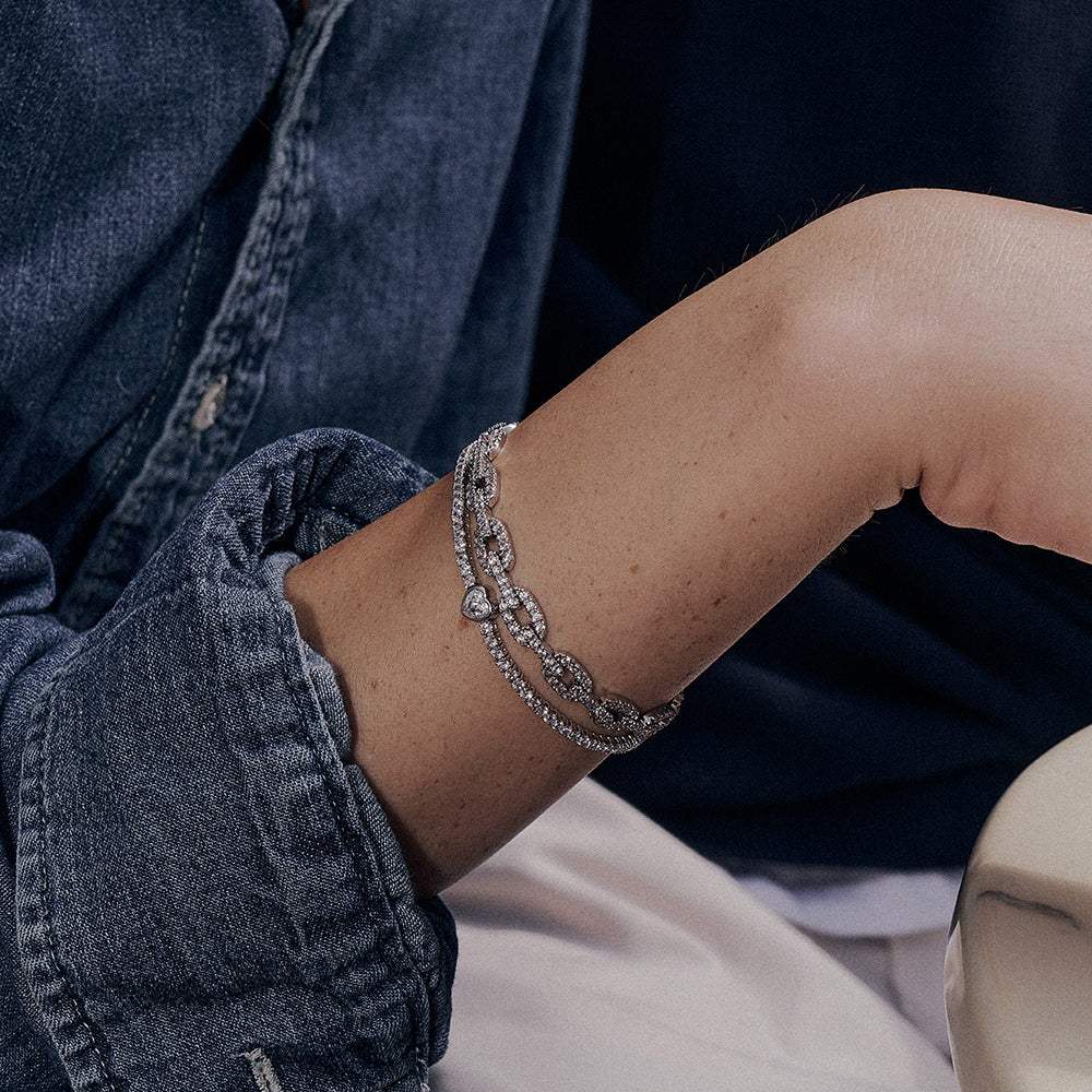 OST - Shine Ellipse Silver Bracelet - OST - Jewelry - Harumio