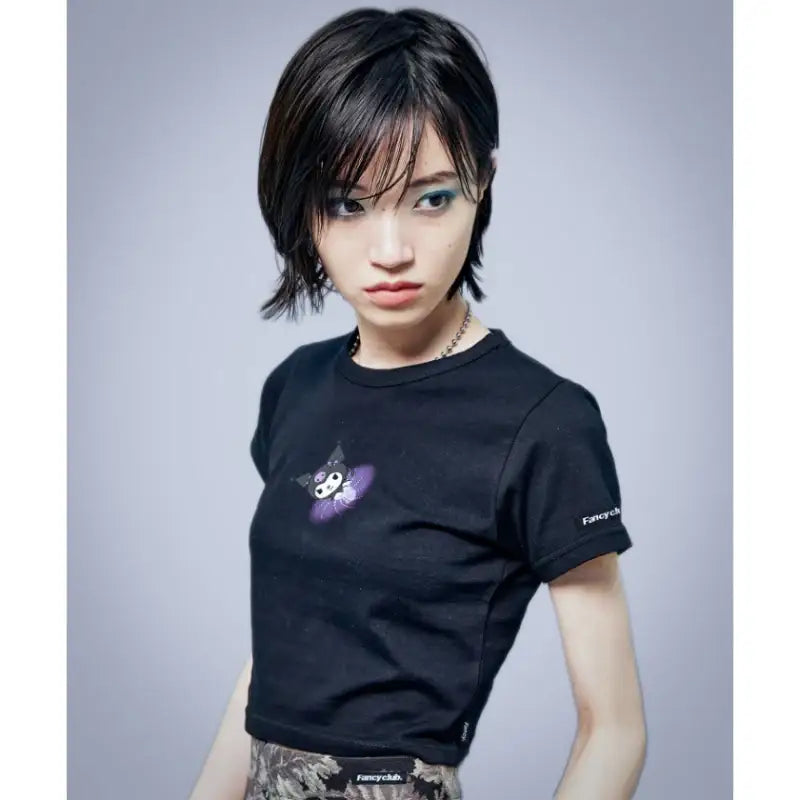 FANCY X KUROMI - Crop Tee - FANCY X KUROMI - Clothes - Harumio