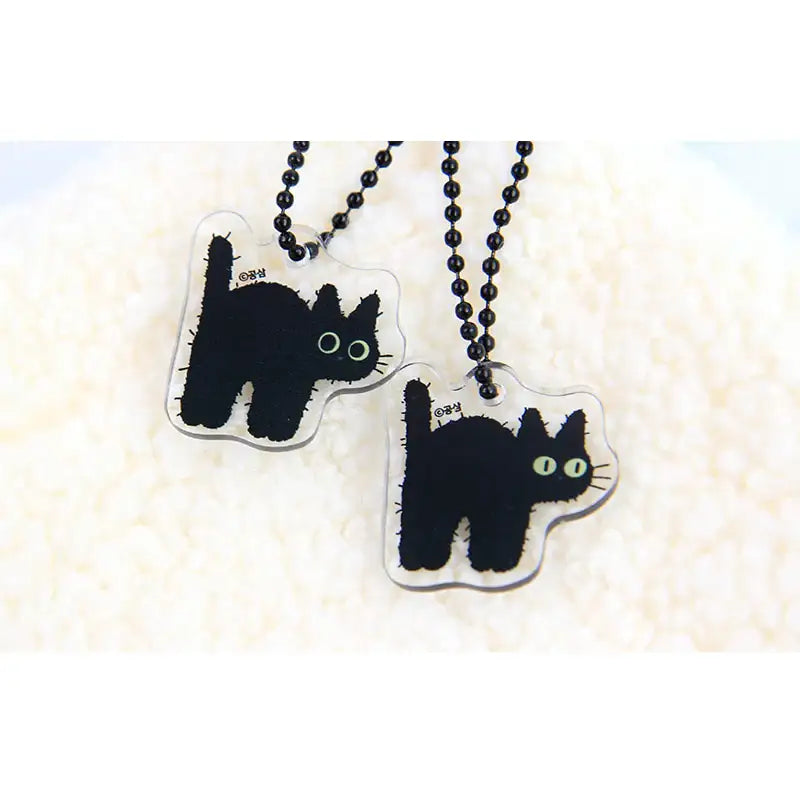 The Tale of Goldiluck, the Black Kitten - Acrylic Charm Keychain - Webtoon Shop - Keychain - Harumio