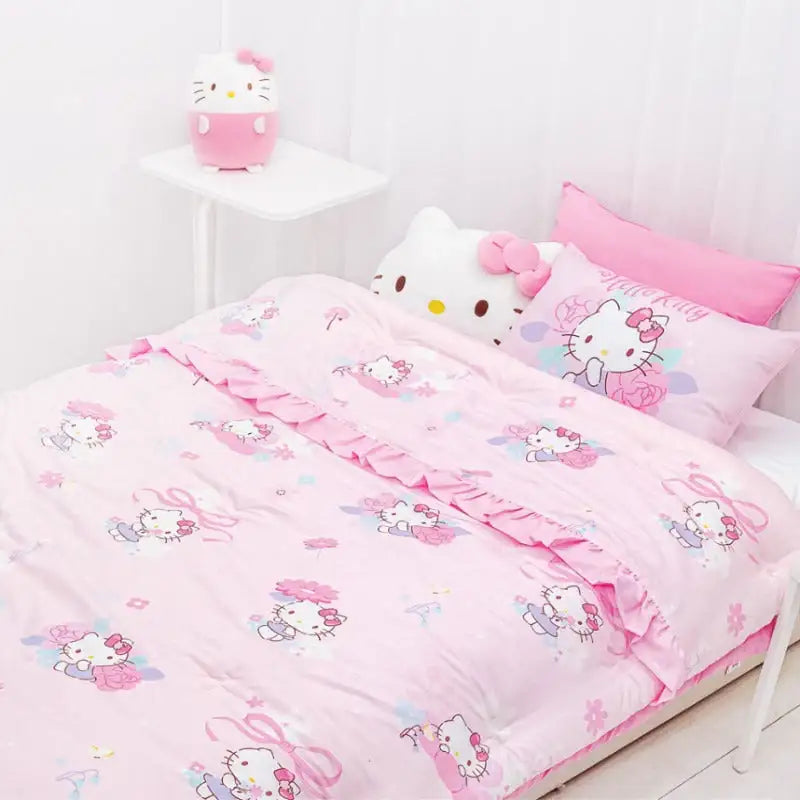 NARA HOME DECO X Hello Kitty - Flower Garden Bedding Quilt - NARA HOME DECO - Bedding Quilt - Harumio