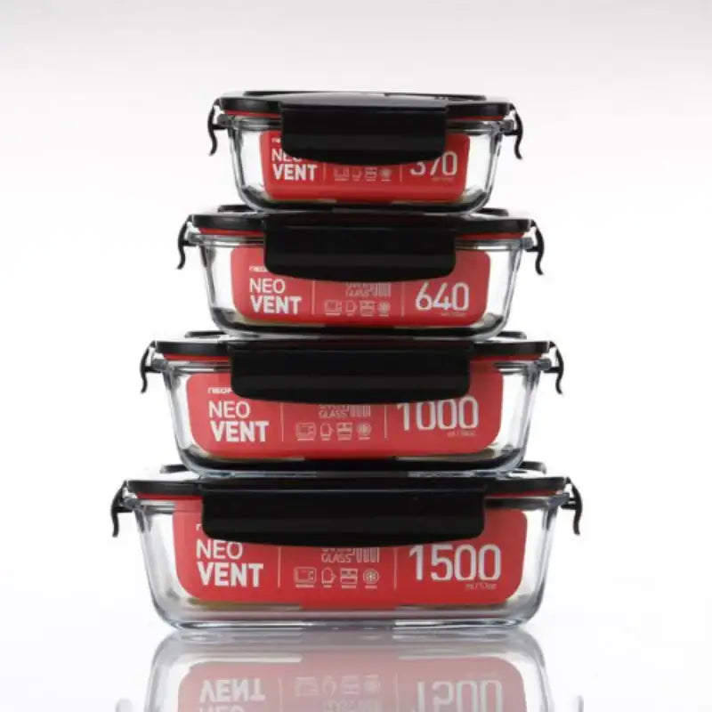 Neoflam - Neovent Rectangular Container Set Of 4 - Neoflam - Food Container - Harumio