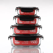 Neoflam - Neovent Rectangular Container Set Of 4 - Neoflam - Food Container - Harumio
