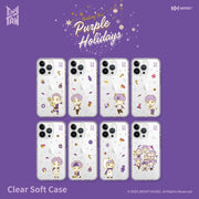 BTS - TinyTAN Purple Holidays Clear Soft Phone Case (Galaxy) - BTS - Accessories - Harumio
