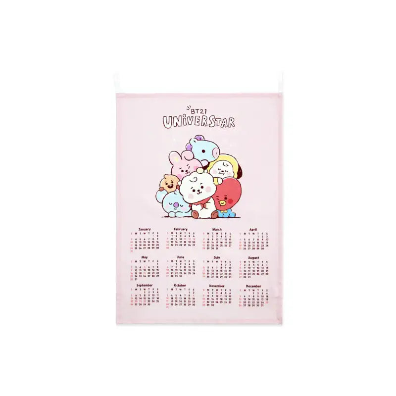 NARA HOME DECO X BT21- Sketch Fabric Calendar - NARA HOME DECO X BT21 - Accessories - Harumio