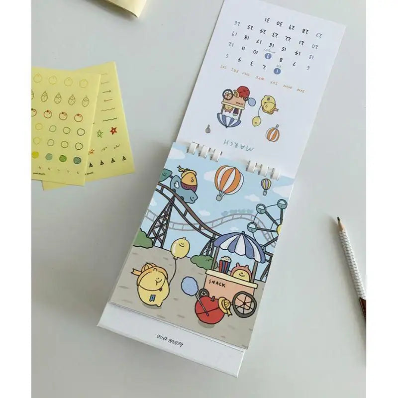 Second Morning - 2022 Triangular Desk Calendar - Second Morning - Desk Calendar - Harumio