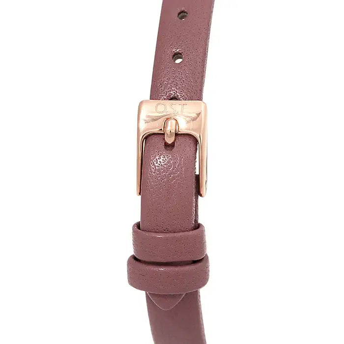 OST - Women Striking Maroon Leather Watch - OST - Watch - Harumio