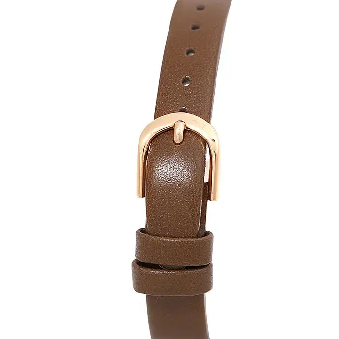 OST - Simple Rose Gold Index Brown Leather Watch - OST - Watch - Harumio