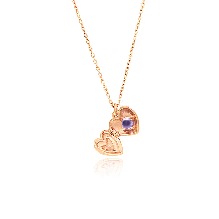 OST - Heart Rose Gold Locket