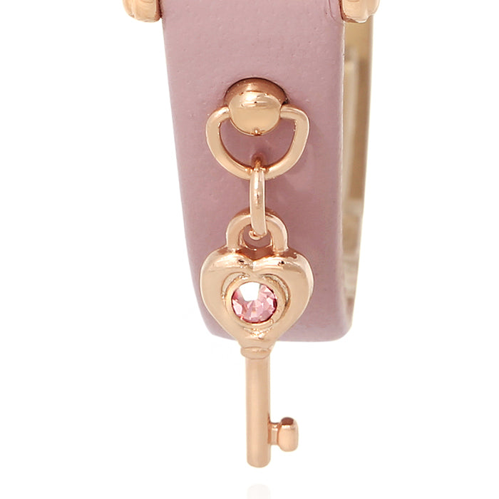OST - Love Key Pink Leather Watch