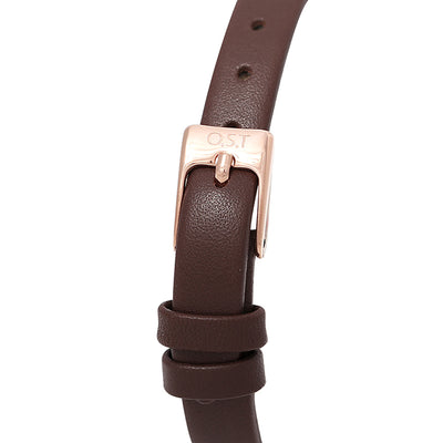 OST - Women's Brown Leather Watch