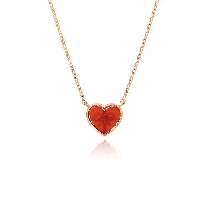 OST - Red Heart Gift Rose Gold Necklace - OST - Jewelry - Harumio
