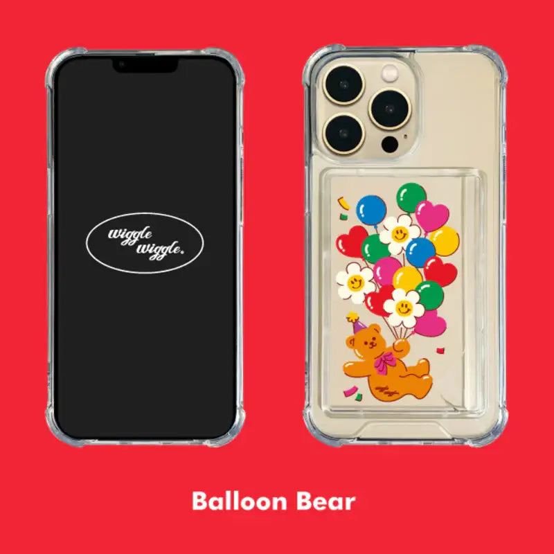 Wiggle Wiggle - iPhone Transparent Card Case - Wiggle Wiggle - iPhone case - Harumio