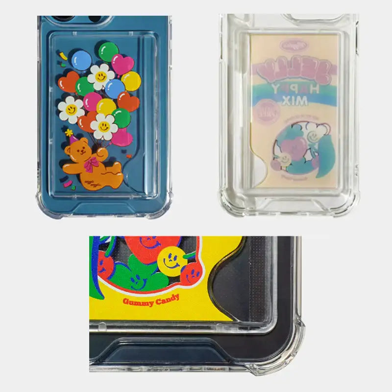Wiggle Wiggle - Samsung Series Transparent Card Case - Wiggle Wiggle - Phone Case - Harumio