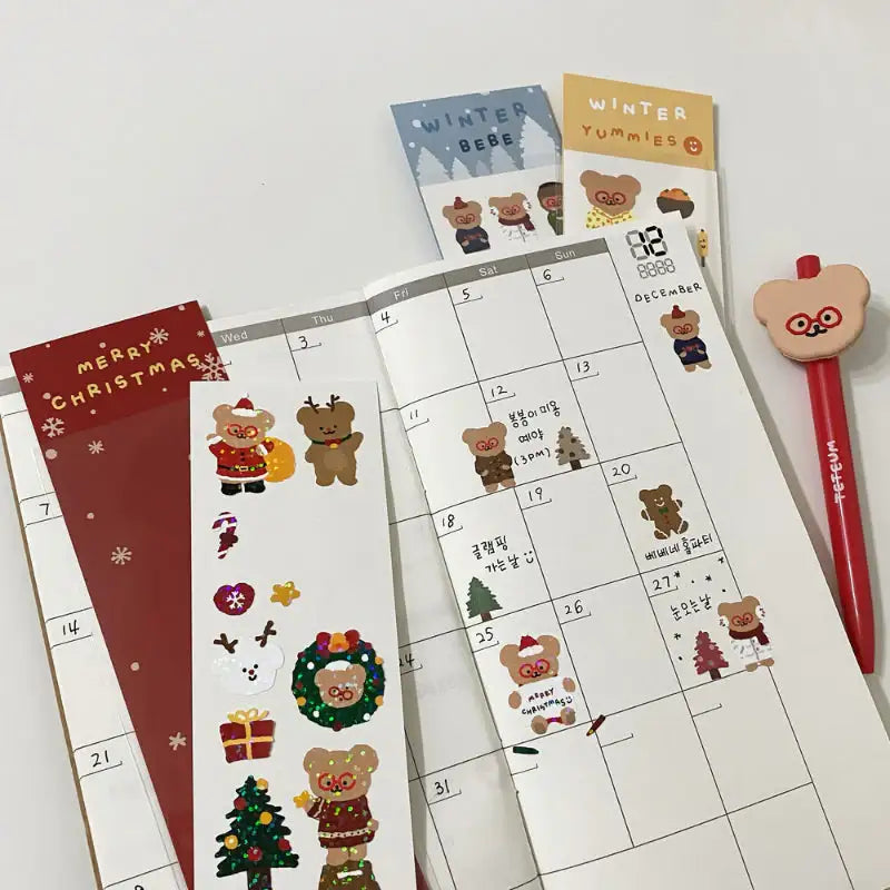 Teteum - Christmas Sticker - Teteum - Sticker - Harumio