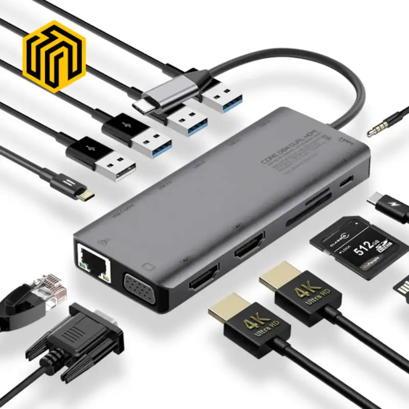 Thinkway - CORE D84 Triple HDMI 13in1 Multiport Hub - Thinkway - USB Hub - Harumio