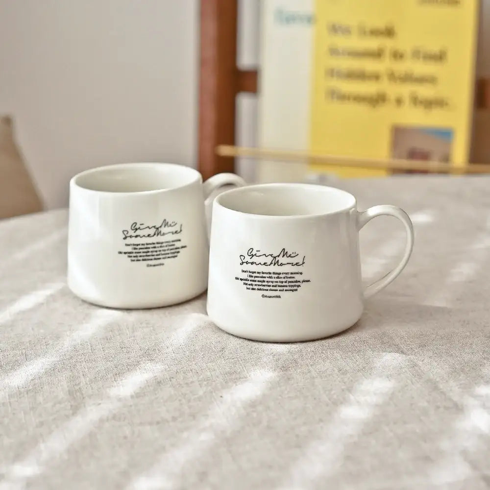 August8th - Some More Lettering Snow Mug (320ml) - August8th - Accessories - Harumio