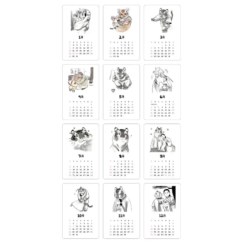 Tale of the Tiger Bride - 2023 Acrylic Calendar - Webtoon Friends - Calendar - Harumio
