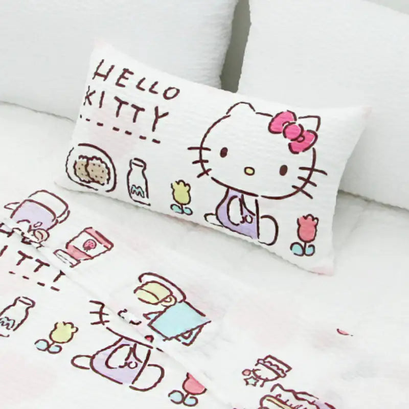 NARA HOME DECO X Hello Kitty - Happy Daily Ripple Summer Kids Pillow - NARA HOME DECO - Pillow - Harumio