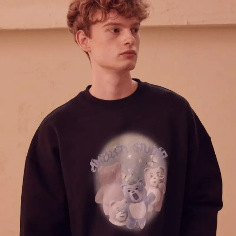 Bellygom x Ambler - Space Bellygom Unisex Overfit Sweatshirt - Bellygom x Ambler - Sweatshirt - Harumio
