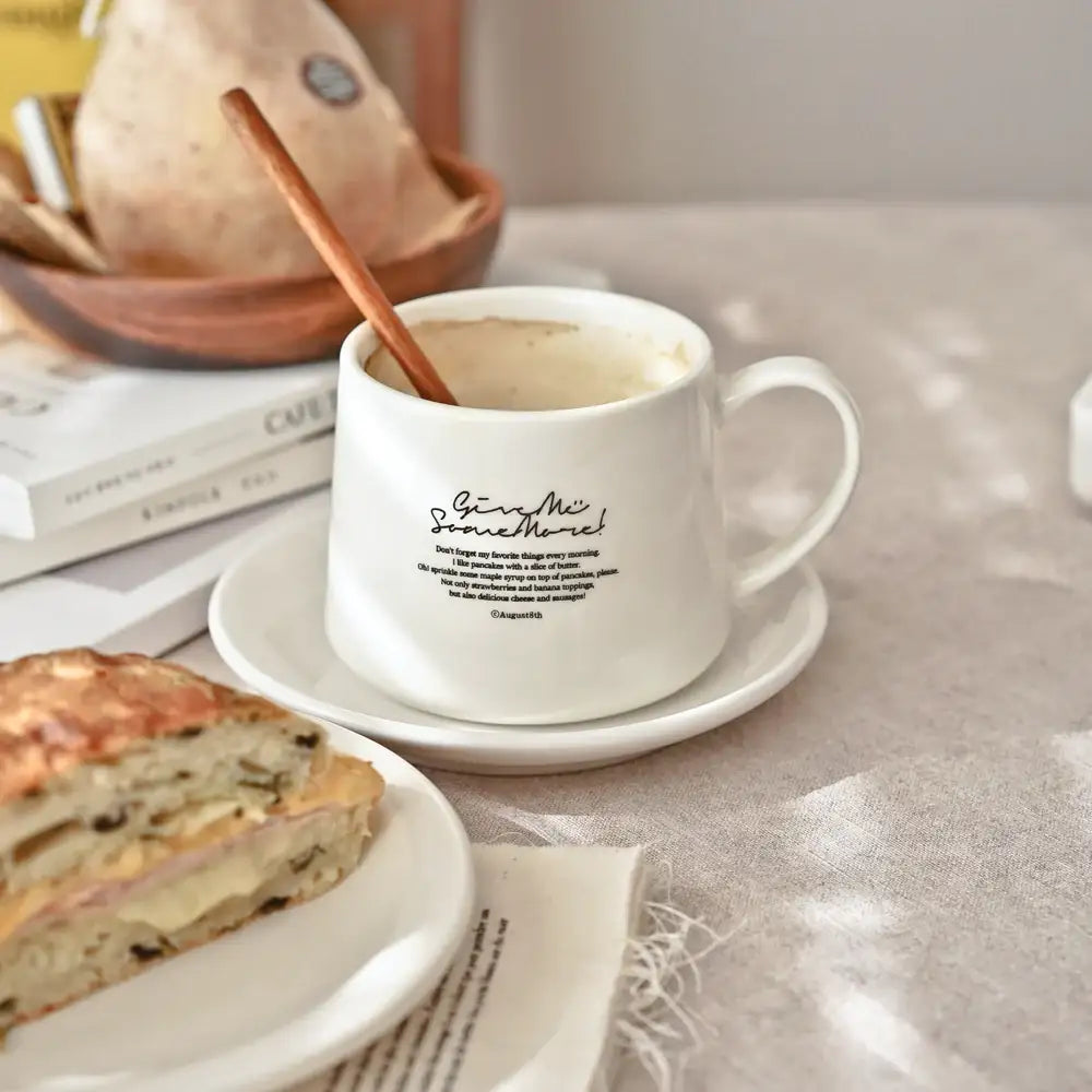 August8th - Some More Lettering Snow Mug (320ml) - August8th - Accessories - Harumio