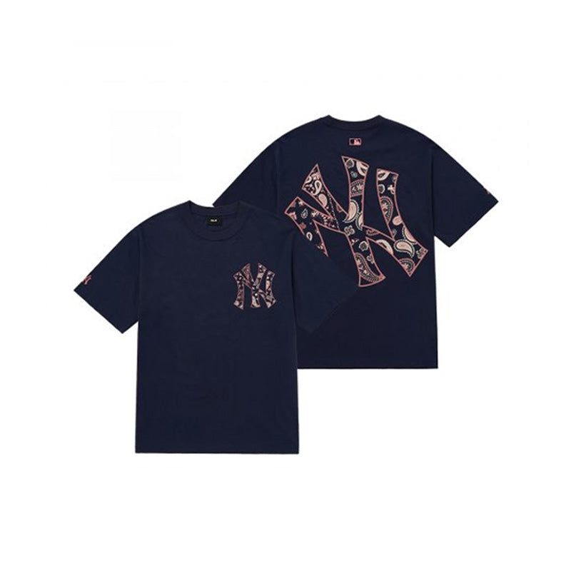 MLB Korea - Paisley Megalogo Short Sleeve T-Shirt Dark Navy / M