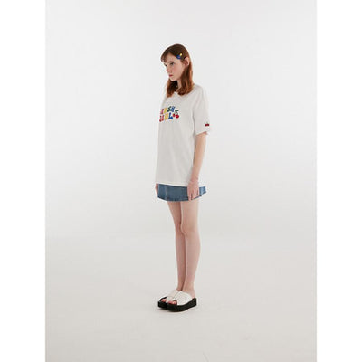 Kirsh - Short Sleeved Kirsh Girl Rainbow T-Shirt - White