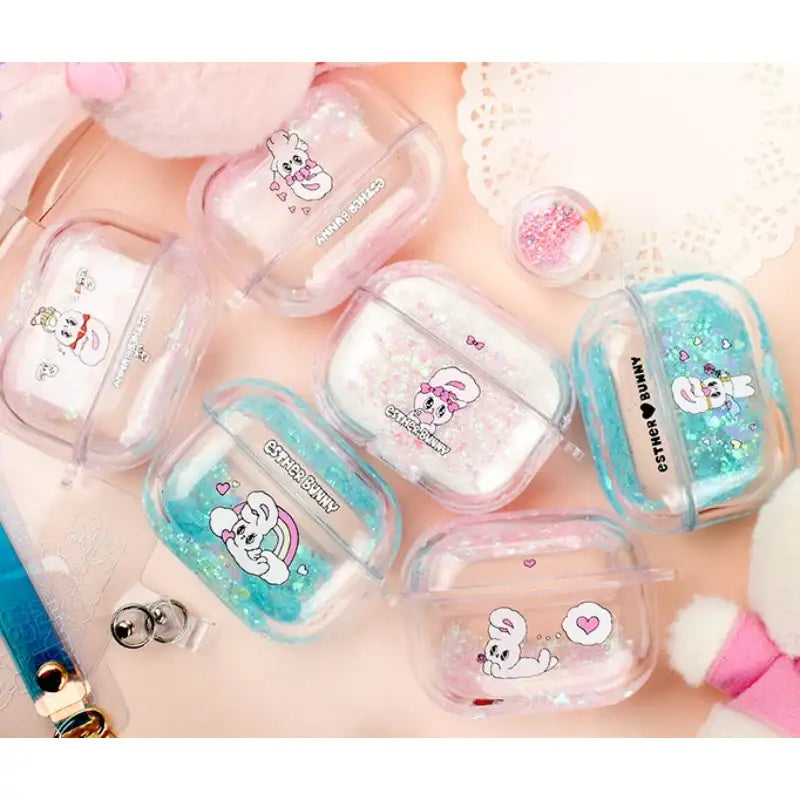 Esther Bunny - Bling Glitter AirPods Pro Case - Esther Bunny - AirPods Case - Harumio