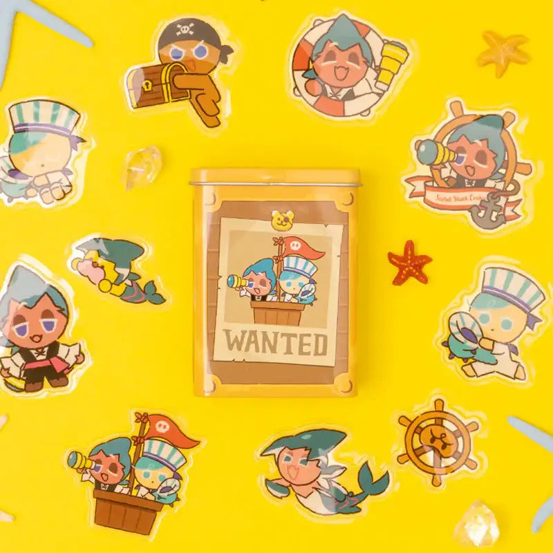 Cookie Run - Treasure Hunt Tin Case Sticker Pack - Cookie Run - Collectible - Harumio