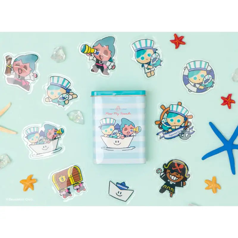Cookie Run - Treasure Hunt Tin Case Sticker Pack - Cookie Run - Collectible - Harumio