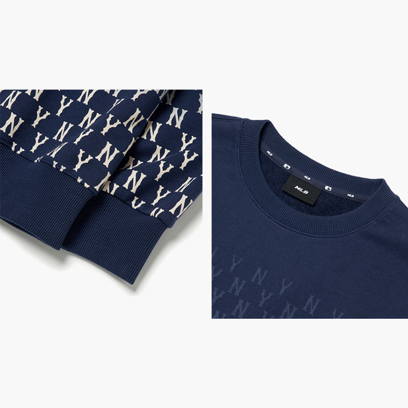 MLB Korea - Gradient Monogram All-Over Overfit Sweatshirt Coral / Xs