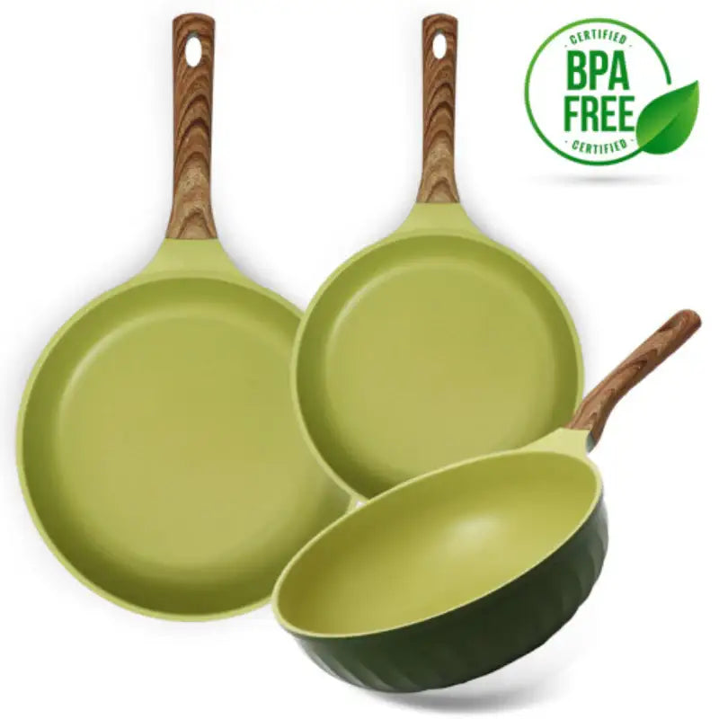 Four Seasons - Olive Green Wood - Frying Pan - Four Seasons - Kitchenware - Harumio