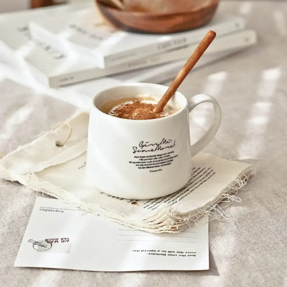 August8th - Some More Lettering Snow Mug (320ml) - August8th - Accessories - Harumio