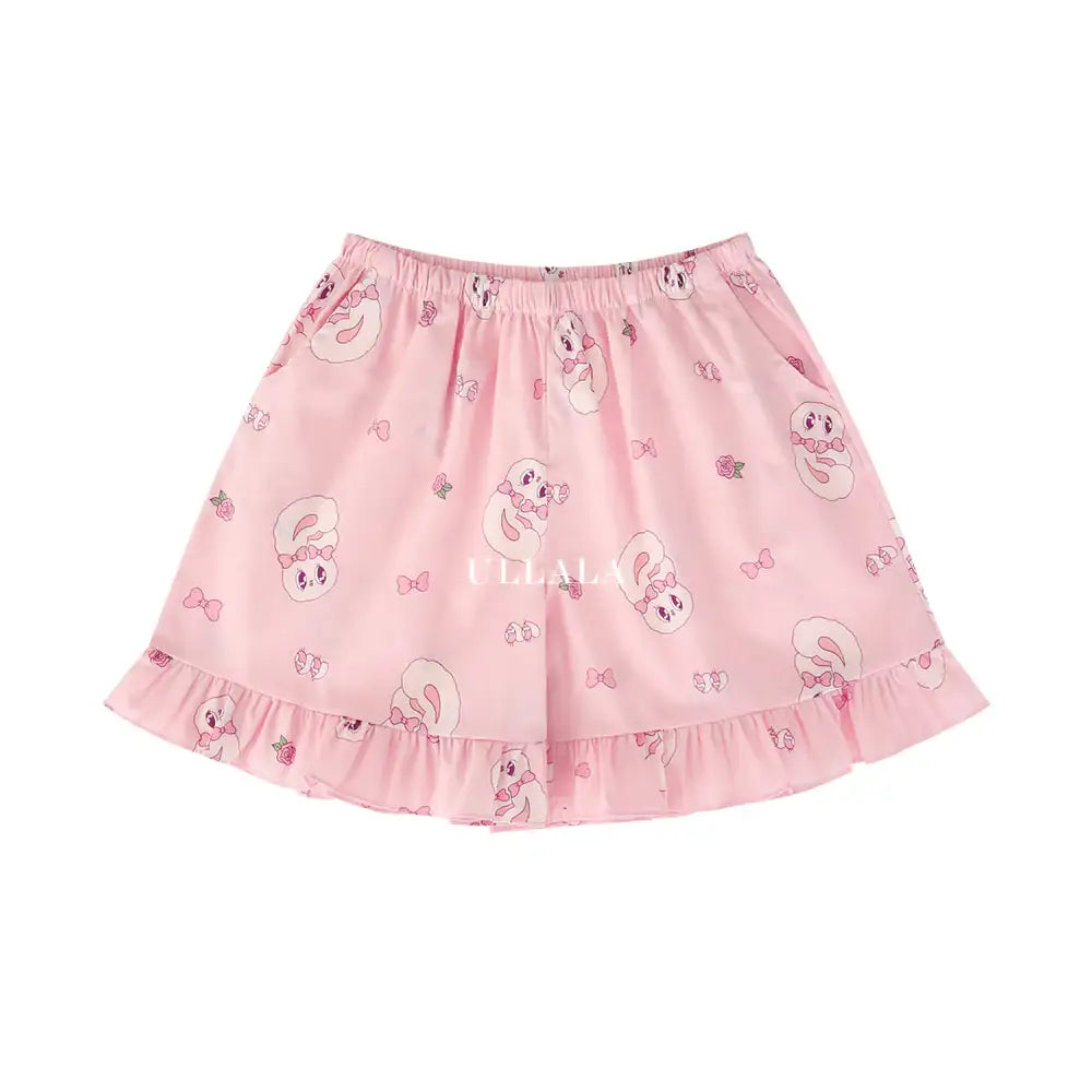Esther Bunny x Ullala - Heart Bunny Pajama Shorts - Esther Bunny x Ullala - Clothing - Harumio