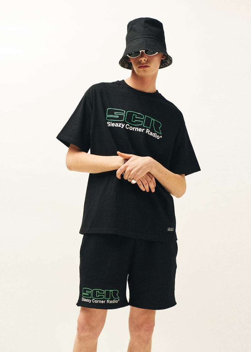 Sleazy Corner - SCR Logo T-shirt - Black