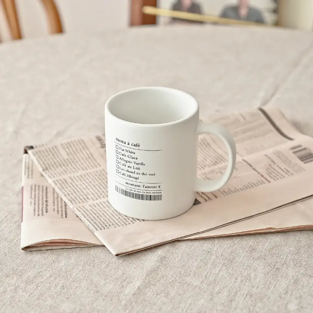 August8th - Menu A Cafe Mug (350ml) - August8th - Accessories - Harumio
