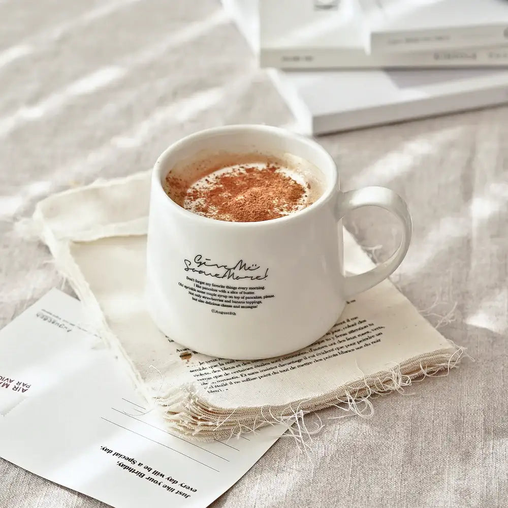 August8th - Some More Lettering Snow Mug (320ml) - August8th - Accessories - Harumio