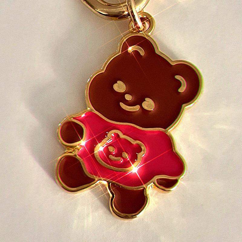 Pureureumdesign x 10x10 - Cupid Bear Pink Key Ring - Pureureumdesign - Accesories - Harumio