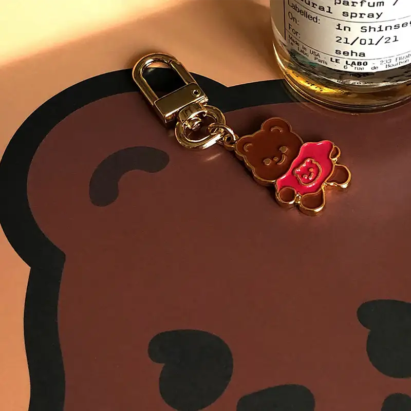 Pureureumdesign x 10x10 - Cupid Bear Pink Key Ring - Pureureumdesign - Accesories - Harumio