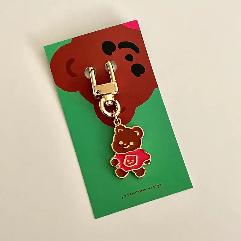 Pureureumdesign x 10x10 - Cupid Bear Pink Key Ring - Pureureumdesign - Accesories - Harumio