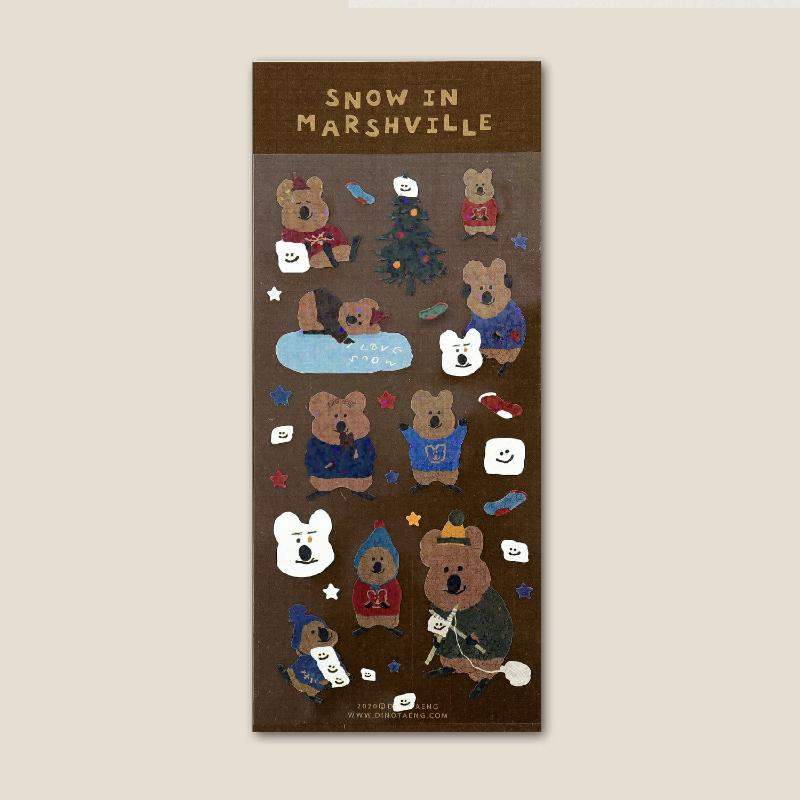 Dinotaeng - How to Melt Winter Glitter Sticker - Dinotaeng - Sticker - Harumio